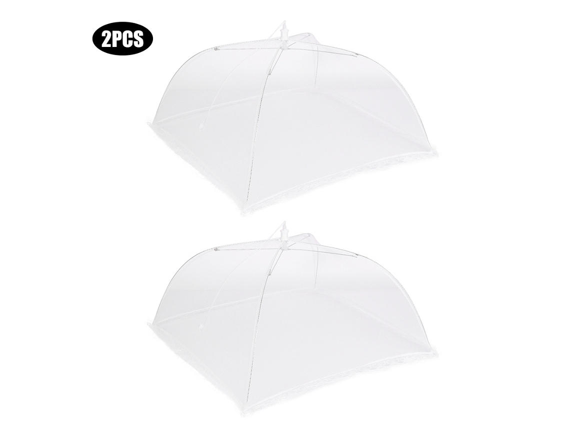 Tampa para Comida Malha Plegável Guarda chuva Redondo 32cm para Piqueniques Churrascos Festas