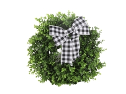 Guirlanda De Parede Verde Com Laço Xadrez E Tema Primavera, Decoração Laxiscreed