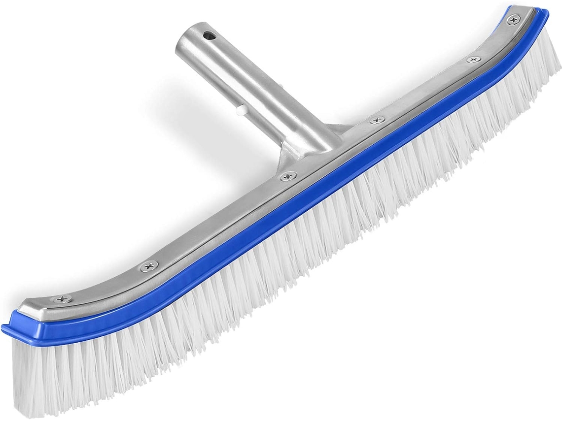 Escova de Limpeza AQUAFORGE alumínio nylon para piscina paredes fundo degraus e azulejos