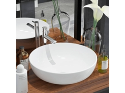 Lavatório Redondo em Cerâmica Branco 41 5X13 5 Cm PANGSHIYUAN
