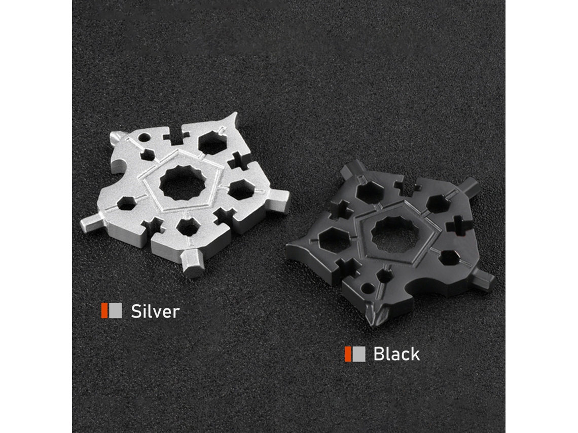 Ferramenta Multifuncional Snow-flake 23 Em 1: Chave Pentagonal, Abridor De Garrafas, Parafusadeira Para Acampamento