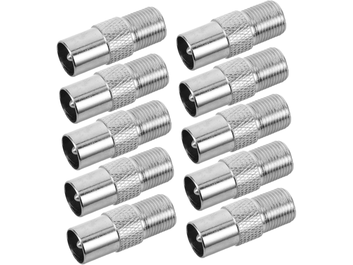 Conjunto De 10 Adaptadores De Antena Fêmea Para Macho Para Tv Via Satélite, Para Uso Doméstico Ou Co Gokoco