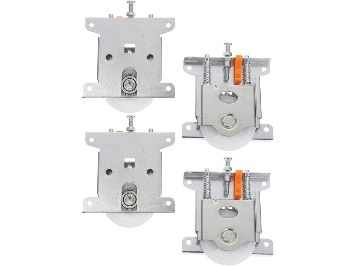 Conjunto De 4 Rodízios Metálicos Para Portas De Armário Deslizantes, Com Capacidade De