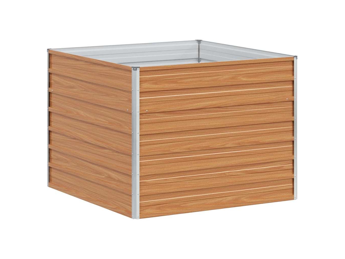 Conjunto 1 Cama De Jardim Vidaxl Castanho Aço (100 X 100 X 77 Cm)