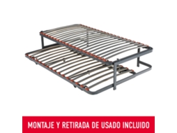 Cama com Gavetas PIKOLIN 2 estrados + Pés Cama Adicional (90x200 cm)