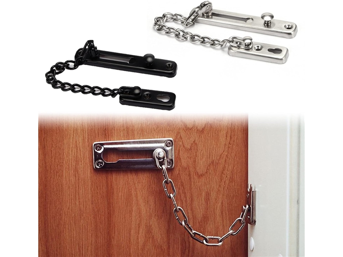 Cadeado De Corrente, Trava De Corrente Para Porta, Trava De Corrente Aço Inoxidável Para Porta Interna Com Parafusos