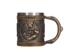 Taza de Acero Inoxidable Con Forro Retro Medieval Pintada a Mano para Cerveza Bar Hogar Restaurante Ktv
