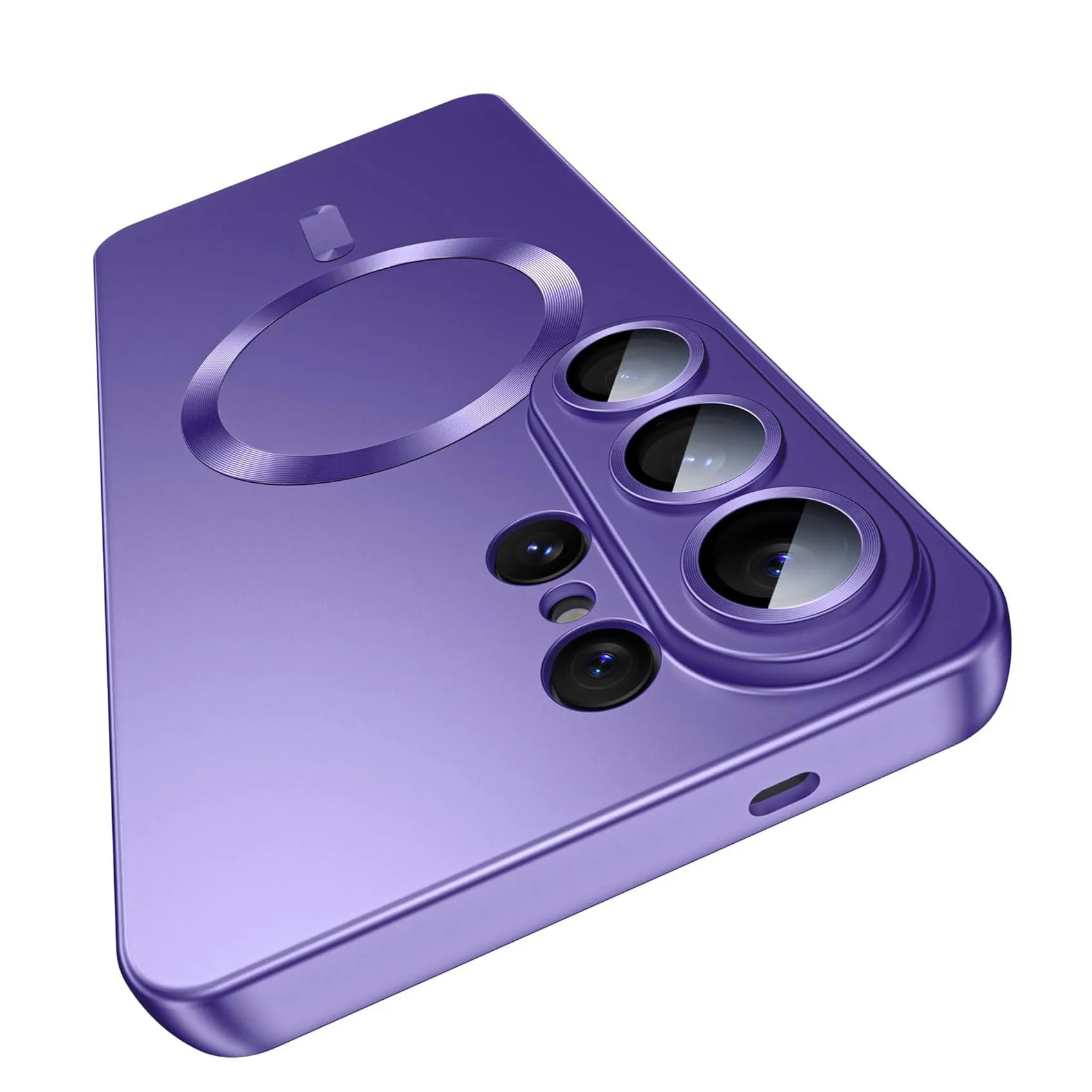 Capa Protetora Ultrafina Em Tpu Macio (roxa) Para Samsung S23 Ultra, Resistente A Impactos E Magnética.