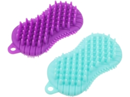 Conjunto De 2 Escovas Silicone Healvian Para Banho, Lavagem Manual Do Corpo, Remoção De Pelos E Limpeza Impurezas