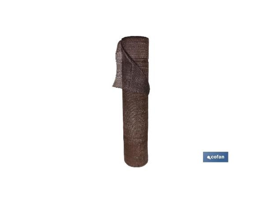 Malla ocultación marrón 90% / 120 grs - 1,5 x 50 mts