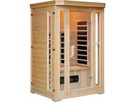 Sauna CONCEPT U Narvik 2 Lugares (Castanho - Madeira - 120x120x90 cm)