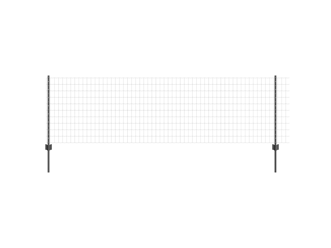Conjunto 1 Barreira Externa Vidaxl Cinzento Aço (25 X 0,8 M)
