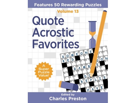 Livro Quote Acrostic Favorites Features 50 Rewarding Puzzles de Charles Preston (Inglês)