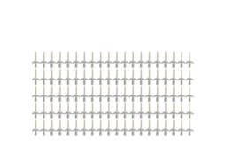 KIT 100 Tubos de Expansão Borboleta com 100 Parafusos Autotaponantes para Drywall Painéis Gesso S/MARCA