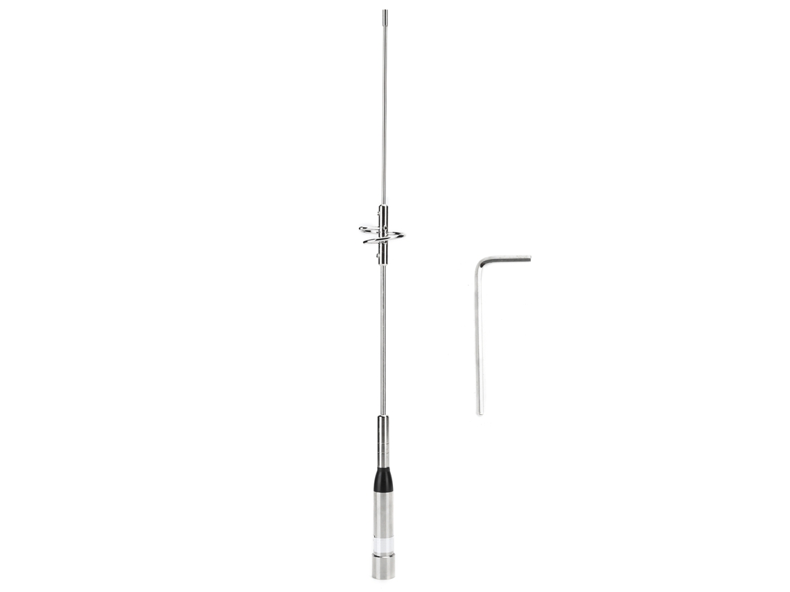 Antena Metálica Nl 770s Para Rádio Walkie Talkie, Conector Macho Uv, Dupla Frequência Uhf/ Vhf. Aquaforge
