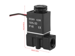 Válvula Solenoide Elétrica Plástica Pt1/4" Dc24v