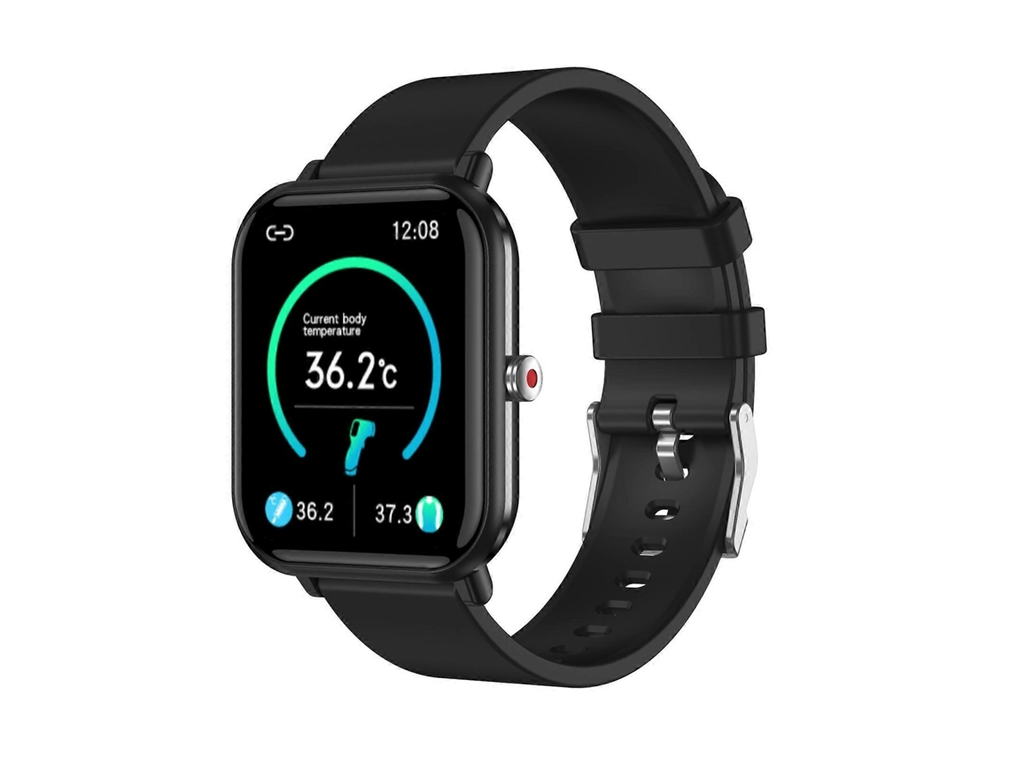 Relógio inteligente Q9 Pro com tela TFT HD de 1,7 polegadas, suporta monitoramento de temperatura corporal e frequência cardíaca para bicicletas elétricas.
