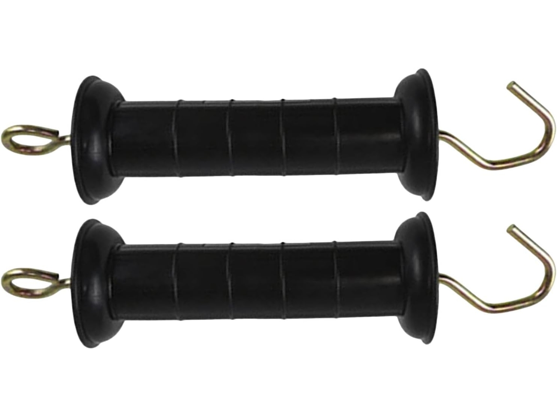 Gancho Para Portão De Cerca Elétrica Kallory, Design Durável Em Plástico Preto E Ferro, Adequado Para Portões De