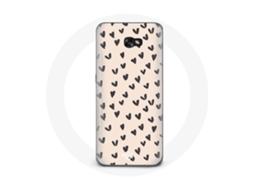 Capa para Samsung Galaxy A3 2016 Fundo de Textura abstrata corações negros