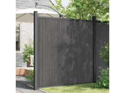 Vidaxl Painel De Vedação Wpc 180x186 Cm Cinza
