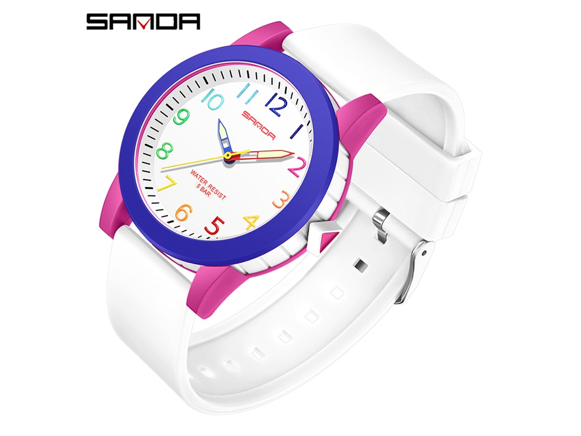 Relógio de Casal MDUG, simples, fluorescente, À Prova D'água, movimento de quartzo, feminino azul escuro