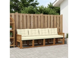 Vidaxl Conjunto De Sofás Para Exterior 5 Pcs Natural E Creme