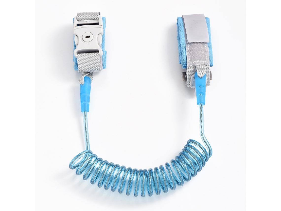 Pulseira Anti-perda Infantil Com Fecho, 2.5 Metrosajustável, Ideal Para Parques, Shoppings E Aeroportos. Azul Hexinyigjly