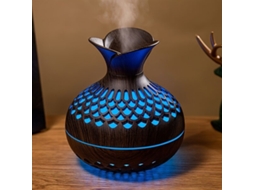 Lâmpada De Aroma E Umidificador Com Textura De Madeira Elegantevayotoy
