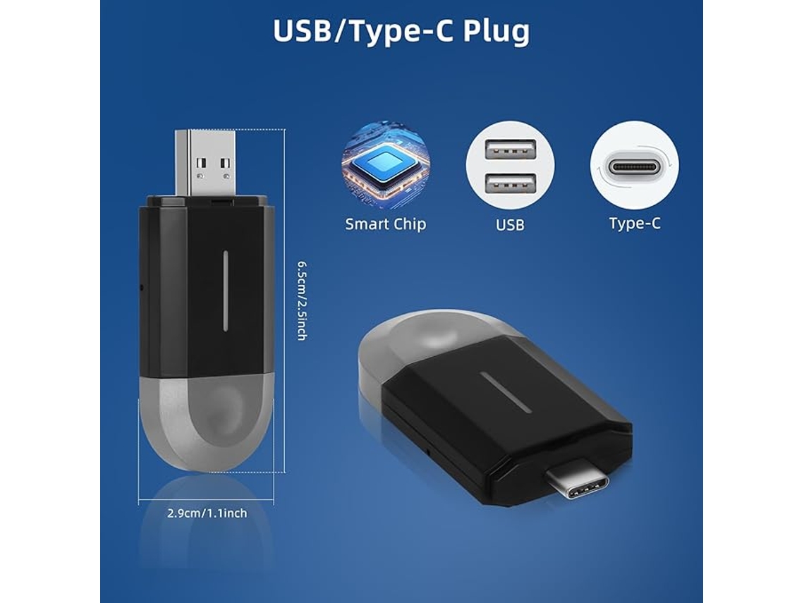 Adaptador Sem Fio Para Carplay E Android Auto 2 Em 1 Plug And Play Zeuxo