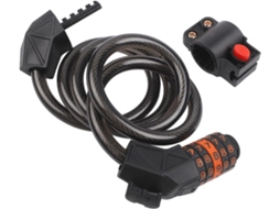 Cadeado Para Bicicleta, Código De 5 Dígitos, Cabo De Aço De 12 Mm (1,2 M, Preto/laranja)