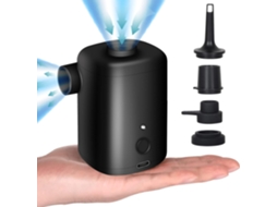 Bomba de Ar Elétrica Insuflável Portátil Bateria de 3000Mah Mini Bomba de Colchão de Ar com 4 Bicos 