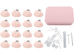 Conjunto De 16 Prendedores Colcha Em Formato Nuvem, Com Botões Removíveis Para Colchas, Almofadas E Cortinas Suporte