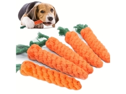 Conjunto de 5 Brinquedos Interativos e Resistentes para Cães em Forma de Cenoura, a Traços Mastigação, Ideal Crianças, Educativo, Durável STELASPLEN