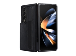Capa Para Samsung Galaxy Z Fold6, Em Couro Pu, Com Porta-cartões. Preto Czhhmart