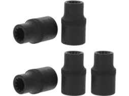 Conjunto De 5 Soquetes Extratores De Pinça De Freio Em Aço De 3/8" Com 11 Pontas Para Caminhões