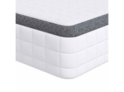 Colchão Branco e Cinza 100 X 200 Cm Mola Bonell HARLANV1