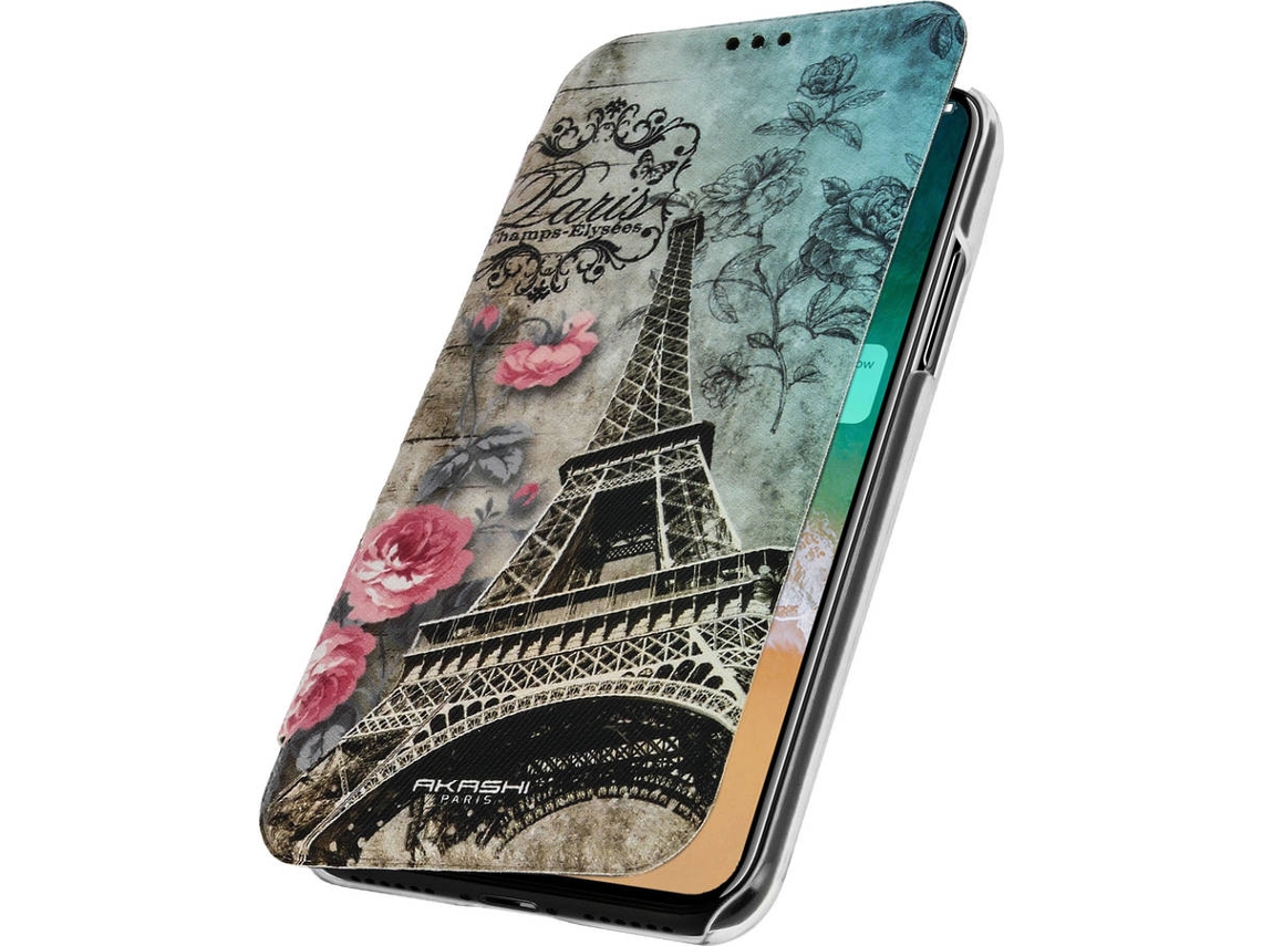 Capa iPhone X, XS AKASHI Folio-AKA-ELYSEE-IPX Multicor