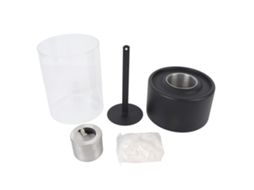 Lareira De Mesa Portátil Sem Fumo Interior Exterior Centropieza Preta