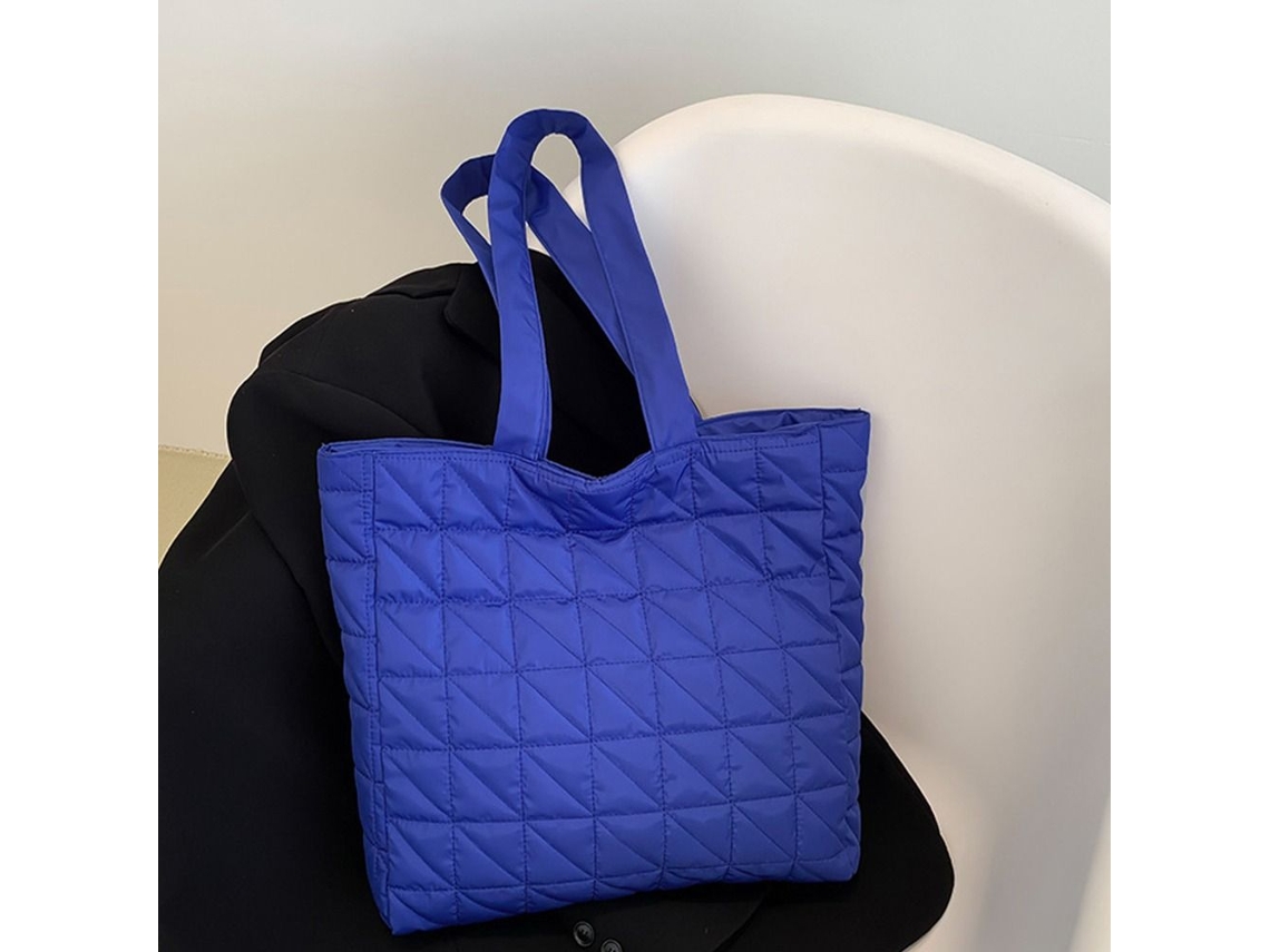 Bolsa de Ombro AQUAFORGE, Xadrez, Acolchoada, Algodão, Inverno