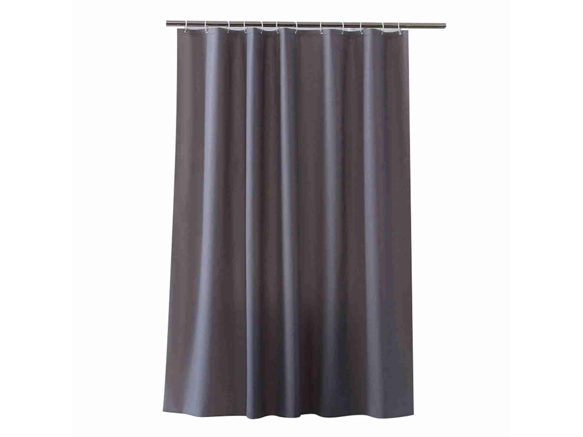 Cortina De Banheiro 240x180cm Cinza Escuro À Prova D'água
