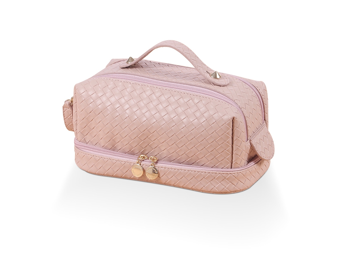 Bolsa de Maquiagem de Grande Capacidade para Mulheres em Couro Pu Impermeável NEVEANCE