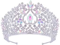 Coroa De 1 Peça Com Cristais, Elegante Tiara Para Noiva, Acessório De Cabelo Delicado.