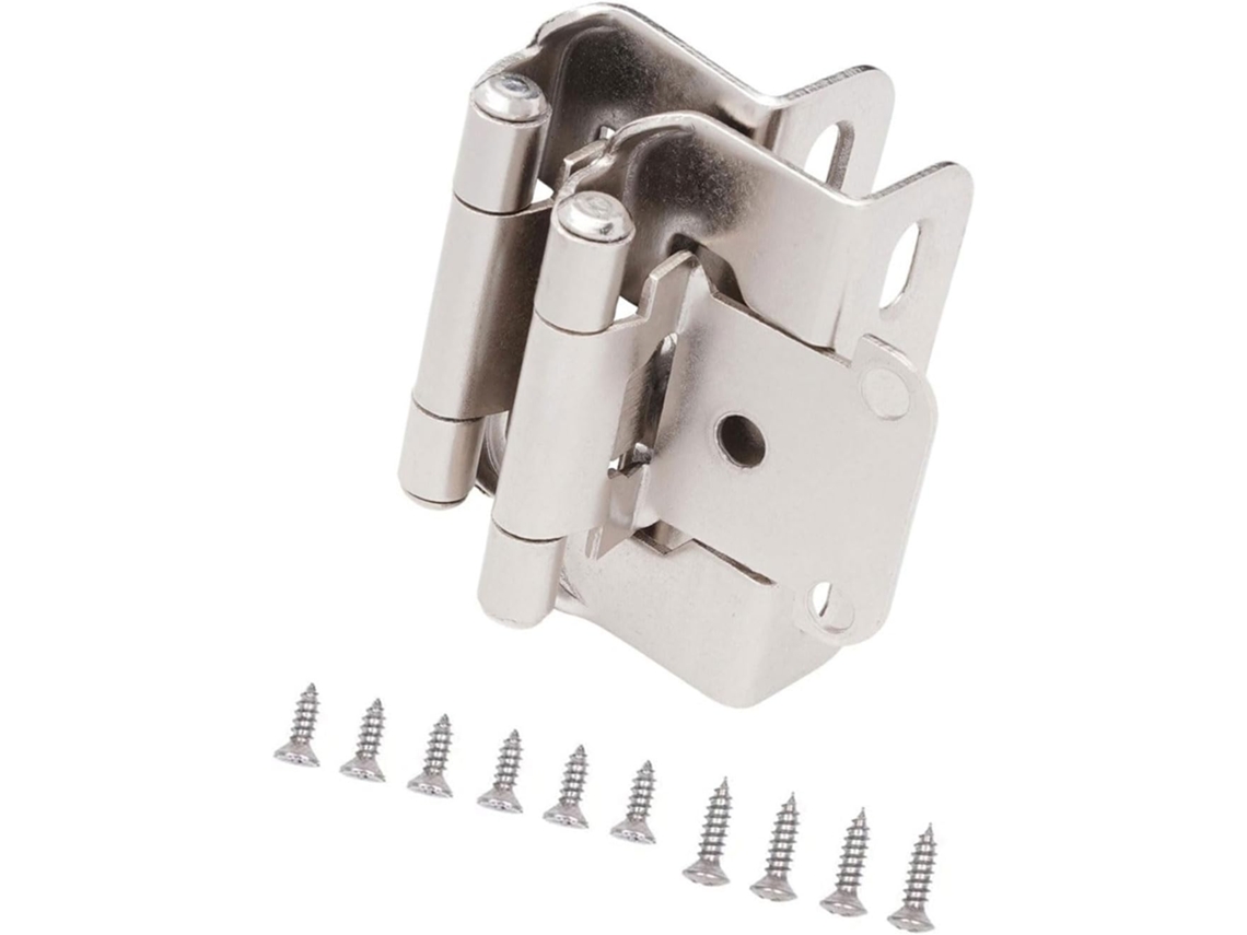 Conjunto De 2 Dobradiças Aço Antigo Para Fechamento Armários Cozinha, Com Sobreposição De 1 2 Polegada, Design De Meia