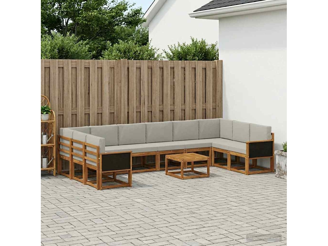 Vidaxl Conjunto De Sofás Para Exterior 11 Unid.