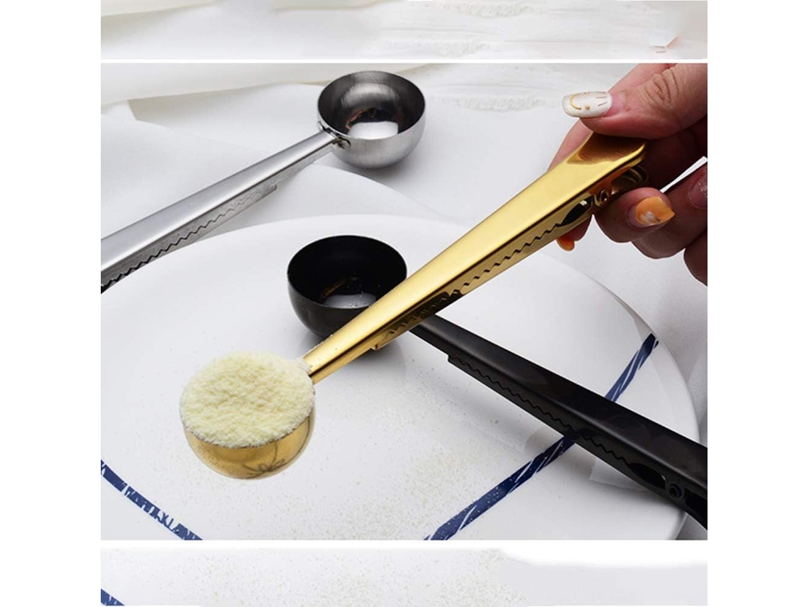 *conjunto De 2 Peças Na Cor Preta: Porta-colher Café, Concha Em 1 Aço Inoxidável Com Suporte Para Saquinhos, Ideal Chá E Outros Utensílios C
