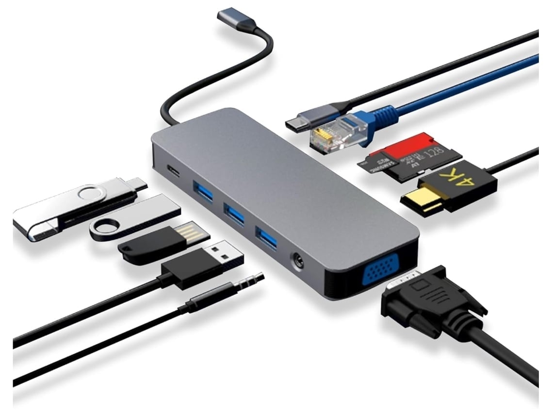 Adaptador Usb c Hub 11 em 1 Tablet Jogos Rápidos STELASPLEN