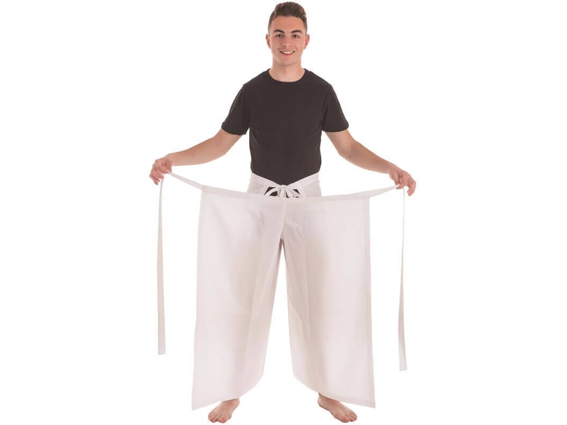 Calças DISFRAZZES De Capoeira Brancas (Tam: XL)