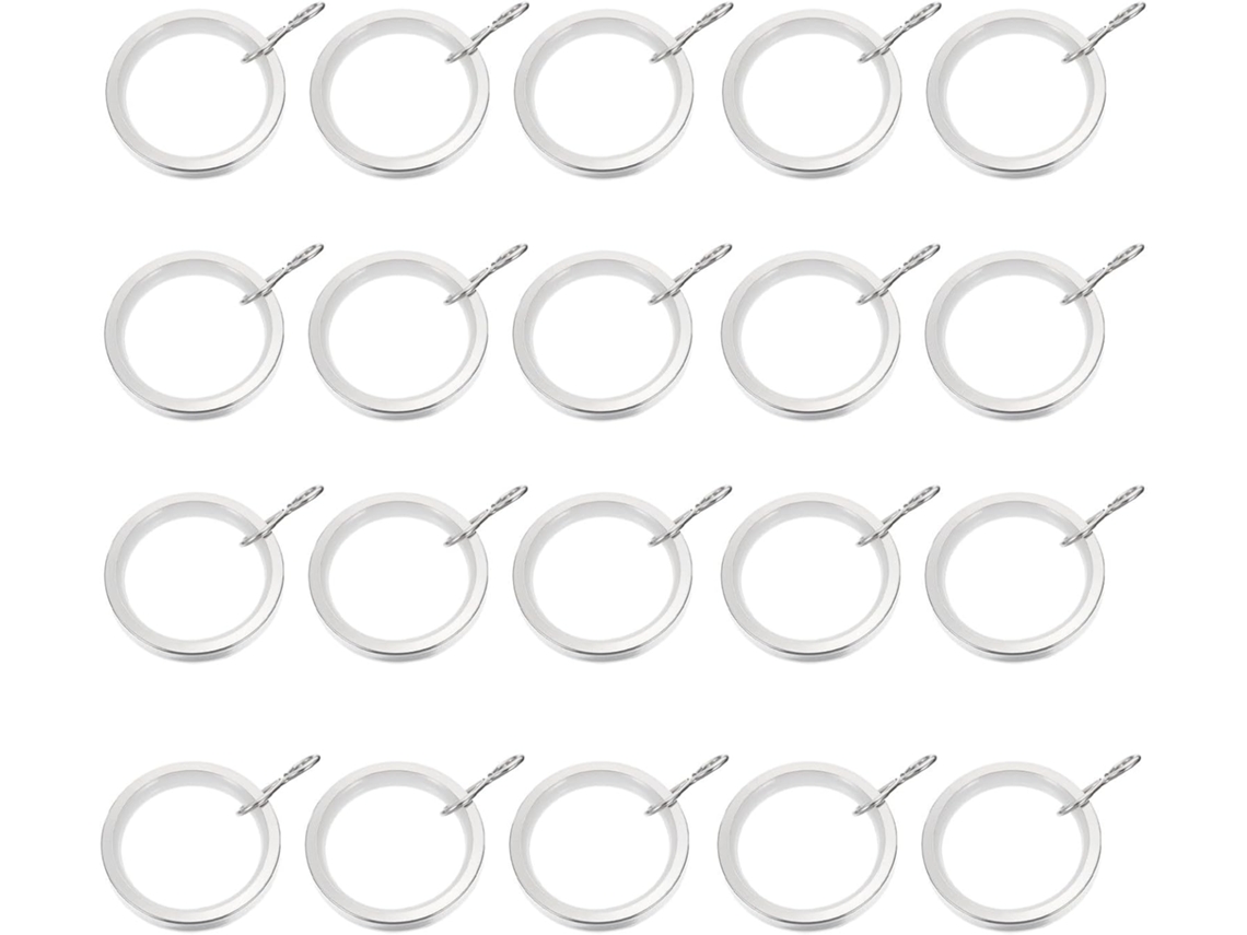 Conjunto De 20 Argolas De Aço Inoxidável Para Cortina, Cor Prata, Argolas Redondas Para Pendurar Cor