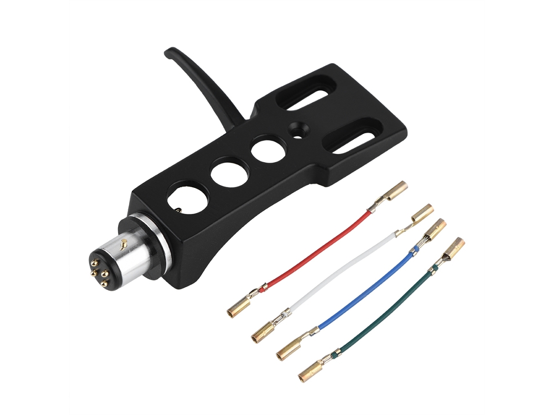 Suporte de Cabeça Universal para Toca Discos LP Phono com Cabos de Ligação de Cobre Sem Oxigênio