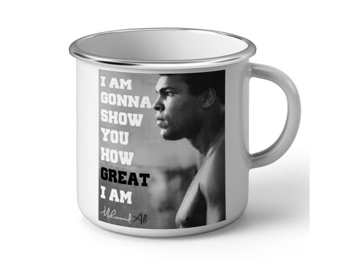 Caneca Esmaltada de Metal Muhammad Ali Vou Mostrar a Você O Quão Grande Eu Sou FABULOUS BIJOUX